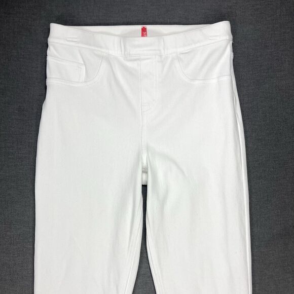 Spanx Skinny Ankle Jeggings Womens M White Stretch Comfy Pull On Shaping Pants - Picture 3 of 14